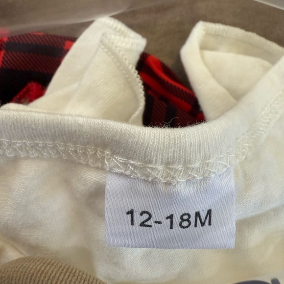Festive Christmas Outfit with Plaid Skirt and Bow Size 12-18 months NWOT - Picture 8 of 9